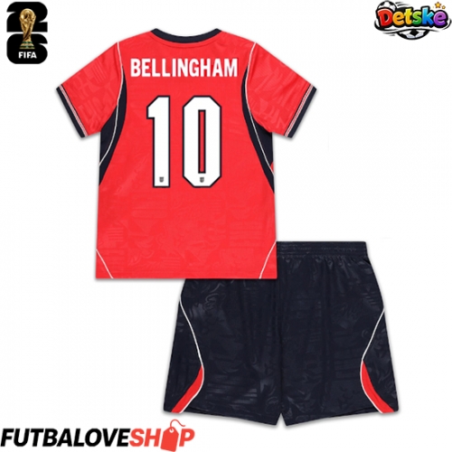 Dres Anglicko Jude Bellingham #10 Preč pre deti MS 2026 Krátky Rukáv (+ trenírky)